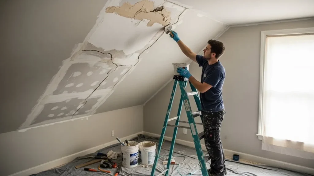 How to Fix Water Damaged Plaster Ceiling