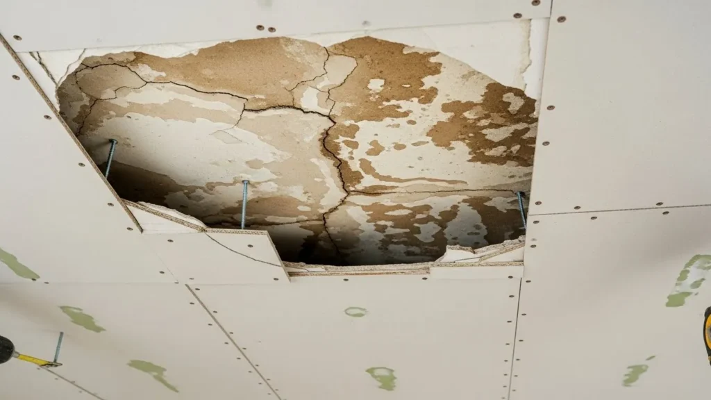 How to Overboard a Damaged Ceiling with Plasterboard