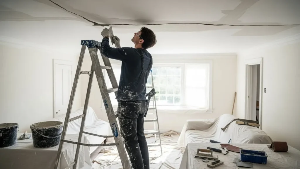 How to Repair Cracks in A Plaster Ceiling